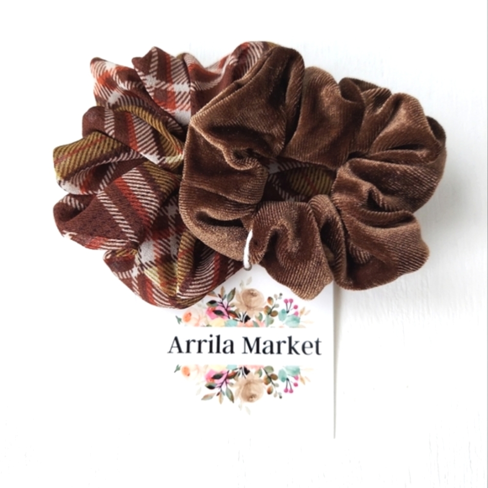 Plaid & Velvet Scrunchies